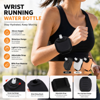 Botella de Agua Deportiva de Silicona, Portátil, para Montar en el Brazo, para Ciclismo, Running y Ejercicio al Aire Libre