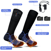 Fabricante de Calcetines Térmicos Eléctricos Lavables con Control por Aplicación, Calcetines Calefactados con Batería de 7.4V, OEM ODM