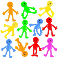 JOSSION 100 pièces Poupée souriante extensible et moelleuse en TPR, à remontée lente, jouet sensoriel anti-stress Kawaii, balle de décompression à tirer pour jeunes