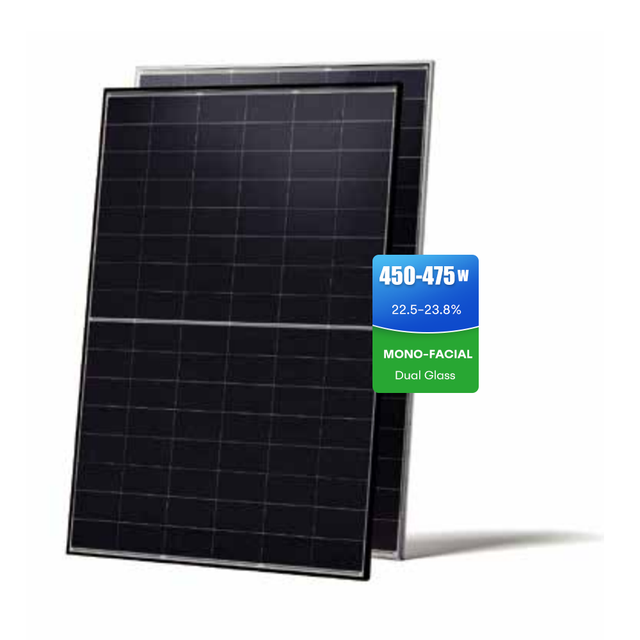 Durability Against Extreme Environment 450-475W Dual Glass N- Type Monocrystalline Solar Panels