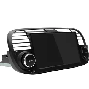 Màu đen/trắng 7 inch Full RCA đầu ra màn hình cảm ứng autoradio Android 13 đài phát thanh xe 1 DIN cho Fiat 500