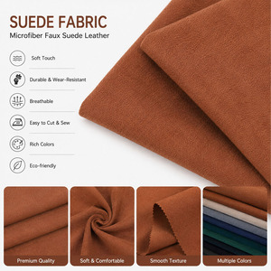 100% Polyester Bonded Suede Fabric Faux <strong>Leather</strong> <strong>Sheets</strong> Brushed Waterproof Synthetic <strong>Leather</strong> for Garments Shoes Cheaper Price - Product Image 4