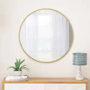 Decoración redonda, espejos de baño medianos montados en la pared, espejo de tocador de maquillaje para decoración de baño de Hotel en casa