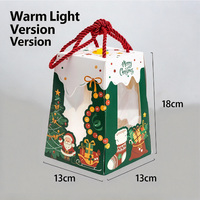 Boîte à gâteau Arbre de Noël, boîte de 4 pouces pour mousse, pâtisserie, biscuits, desserts, avec fenêtre transparente, boîte cadeau portable