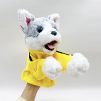 Marionnettes à main animaux de boxe Highland Cow Husky Horse jouets en peluche interactifs jouets animaux en peluche de boxe créatifs pour un jeu amusant