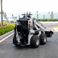 Gratis pengiriman murah Mini Skid Steer Loader merek Skid Steer Mini Diesel untuk obral pemuat roda Mini 200Kg