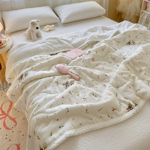 High Gram Weight Lamb Fleece Printed Eco-Friendly 100% Polyester Knitted Pattern New <strong>Single</strong> Nap Cover Spread Throws - Product Image 4