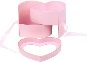 Box Factory Wholesale Red Black Pink Roses Boxes Candy Heart Shape Gift Box For Flowers