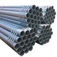 Tubería de Acero Galvanizado por Inmersión en Caliente de 1/2-8 Pulgadas SCH40 BS1387, Tubo Redondo GI ASTM A53 Pre-Galvanizado ERW para Agua, Gas y Andamios