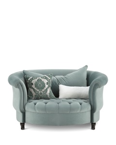 أريكة كلاسيكية مخملية من loveset لغرفة المعيشة عصرية مدورة بأزرار معانقة كرسي أريكة لطفلين - Product Image 3