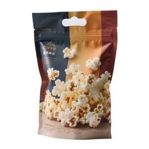 Bolsas de Alimentos Reutilizables con Cierre Hermético, Impresión Personalizada, Bolsas de Mylar para Empacar Palomitas de Maíz, Bolsa con Base - Product Image 1