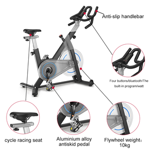 Nueva bicicleta de Ciclismo de interior, bicicleta de <span class=keywords><strong>spinning</strong></span> de resistencia magnética estacionaria con control de frecuencia cardíaca a través de <span class=keywords><strong>Bluetooth</strong></span> - Product Image 4