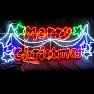 Cross Street Led 2d Motiv Licht Dekoration Außen beleuchtung Wasserdichte LED-Leuchten Frohe Weihnachten - Product Image 1