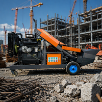 Pompe à béton inclinée diesel à quatre cylindres haute efficacité SG pour structures secondaires, débit de 6-8 m³/h, portée verticale de 35 m