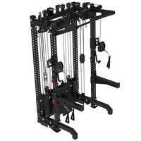 Appareil de musculation multifonctionnel en acier inoxydable pour usage domestique et commercial : Rack à squats et machine à câbles croisés pour la musculation