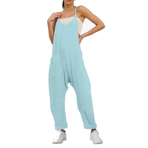 RG-Dernière conception de haute qualité coton tissu été filles grande taille barboteuses femmes combinaisons combishorts - Product Image 5