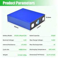 Sel Baterai Prisma Lifepo4 XIHO Durable EV 3.2V LF235L 235ah untuk Sistem Cadangan Daya Surya Rumah