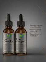 Complément alimentaire en gouttes de complexe ferreux OEM, soutient la fonction du système immunitaire, favorise la production d'énergie