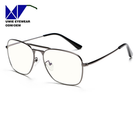 Lunettes optiques métalliques personnalisées OEM taille 58-17-139, anti-lumière bleue, pour adultes unisexes, expédition mondiale
