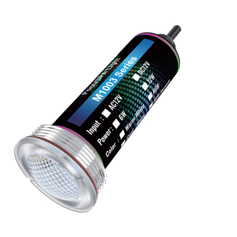 1.5 Inch Nicheless LED Poollight AC12V 12W RGBW Multicolor Spa Light IP68 Waterproof 100 ft Cable Pool Lights