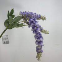 J-01223 Meilleures ventes Fleurs artificielles 3 branches Glycine artificielle Fausses fleurs suspendues Vigne en soie