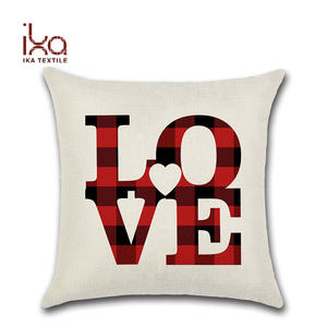 Housse de coussin personnalisée de la série Sweetheart, <span class=keywords><strong>mots</strong></span> d'amour imprimés, vente en gros en Chine, housse de coussin pour la Saint-Valentin, flèches - Product Image 6