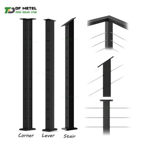 Df 4 mét Wire Rope 316 trong nhà Cáp lan can bài lan can ngoài trời ban công thép không gỉ bài 3/16 1/8 42 "36" tất cả các màu đen - Product Image 1