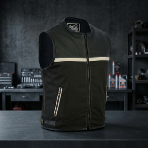 Gilet de motard décontracté en cuir véritable pour homme, respirant, sans manches, veste de moto d'hiver, personnalisable OEM, noir - Product Image 2