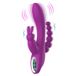 Vibrateur anal lapin G-Spot 3 en 1 rechargeable, jouets sexuels pour clitoris avec 10 modes de vibration pour femmes - Product Image 1