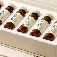 Boîte rigide en carton blanc magnétique personnalisée pour flacons de peptides, 6 flacons, avec insert en mousse et logo estampé à chaud en or