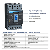 Disjoncteur à boîtier moulé CHINT NXM 10A-1600A 2P 3P 4P, protection contre les surcharges et les courts-circuits, pouvoir de coupure 50kA, certification CE CB