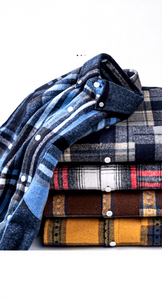 Camisa Casual <span class=keywords><strong>de</strong></span> Invierno para Hombre, 100% Algodón, Tejido a Cuadros, Antibolitas, Corte Holgado, <span class=keywords><strong>Peso</strong></span> <span class=keywords><strong>de</strong></span> Tela 220g, Estilo Coreano, Manga Larga, Talla XXXL - Product Image 6