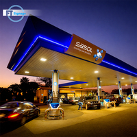 Layar LED Kanopi SPBU Kustom, Panel LED Signage Digital Luar Ruangan untuk Iklan di SPBU