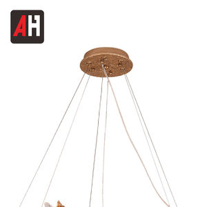 Lustre moderne en cuivre et aluminium en forme de feuille, taille et couleur personnalisables, ampoules <span class=keywords><strong>LED</strong></span> G9, éclairage intérieur à économie d'énergie, salon - Product Image 4