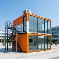 Conteneur maritime de luxe modifié sur mesure, espace commercial modulaire à double étage entièrement mobilier, pour livraison et utilisation en centre commercial moderne