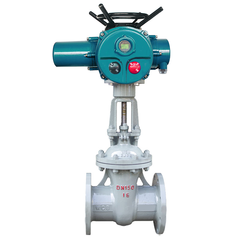 SONGO Gate Valve 8 Inci Baja Nirkarat Flens Ganda Kontrol Aliran Air Digerakkan Listrik Multi Putaran Katup Gerbang Bermotor