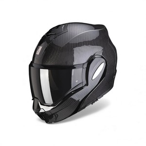 Casco Modulare Scorpion Exo Tech Evo in Fibra di Carbonio Nero Metallizzato M per Moto - Product Image 1
