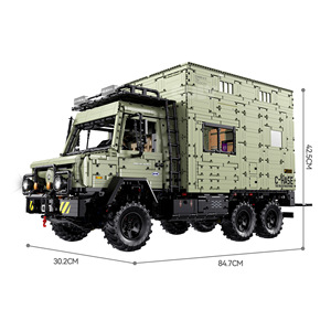 Bloques de Construcción Unimog Escala 1:8, Vehículo Todoterreno, 84.7 cm, Juguete Educativo para Niños, Ensamblaje de Partículas Pequeñas, 7310 Piezas - Product Image 1