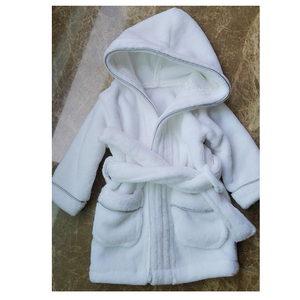 <span class=keywords><strong>Accappatoio</strong></span> Termico Traspirante in Spugna 100% Cotone per <span class=keywords><strong>Bambini</strong></span> e Ragazzi, Colore Bianco, per Uso Domestico e Alberghiero - Product Image 5