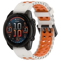 Tali Jam Tangan Sport Ocean Double Color Quick Release untuk Garmin Fenix 8 E 7X 7/Tactix 8 7/Quatix 7 Pro/Descent G2/Epix Gen2