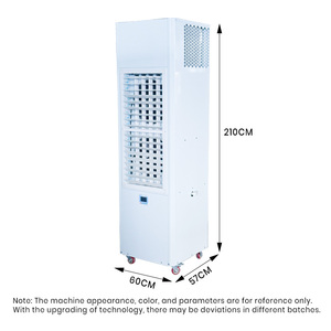 Aire Acondicionado Portátil <span class=keywords><strong>de</strong></span> 5HP <span class=keywords><strong>de</strong></span> Alto Flujo <span class=keywords><strong>de</strong></span> Aire, Enfriador Evaporativo Móvil para Cantina, Salón, Almacén, <span class=keywords><strong>Instalaciones</strong></span> Interiores, 380V50Hz - Product Image 2