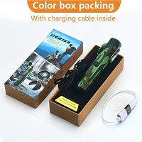Briquet à arc plasma multifonction avec boussole et lampe torche, étanche, coupe-vent, rechargeable, pour le camping en plein air, la survie, OEM