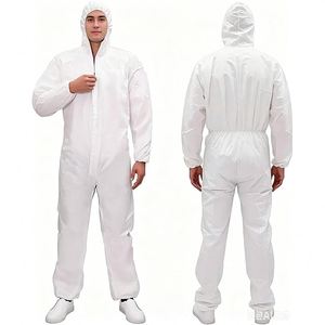 Low Price Disposable Coveralls White Disposable Safety Coveralls - Product Image 1