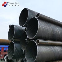Pipa Baja Karbon ASTM A252 SSAW Spiral Welded 6M/12M Bentuk Bulat untuk Pipa Minyak dengan Layanan Pemotongan Gergaji