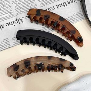 Venta al por mayor de fábrica, pinzas para el cabello de plátano de estilo coreano de 15cm, horquilla de plástico con hebilla de cola de caballo de temperamento Simple - Product Image 3