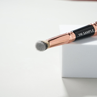 Pinceau de maquillage à double extrémité YM 2-en-1 pour le contour et le mélange | Ensemble de pinceaux cosmétiques professionnels pour le correcteur de fond de teint
