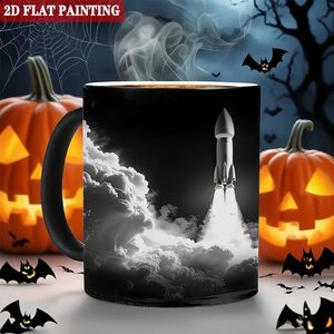 Mug à sublimation personnalisé avec photo artistique, noir givré, 11 oz, céramique, tasse magique activée par la chaleur - Product Image 6