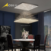 Candelabro de cristal dorado personalizado para hoteles, restaurantes, hogares, lámpara colgante moderna, cristal de cobre para decoraciones de boda, casa