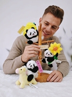 Peluche personnalisée certifiée CE EN71 M'Lan, porte-clés en peluche populaire, produit événementiel IP, breloque de sac, décoration d'intérieur, porte-bonheur Moscot