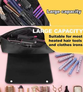 Bolsa de viaje resistente al calor para rizadores y planchas de pelo, con gancho para colgar, muestra gratuita. - Product Image 3